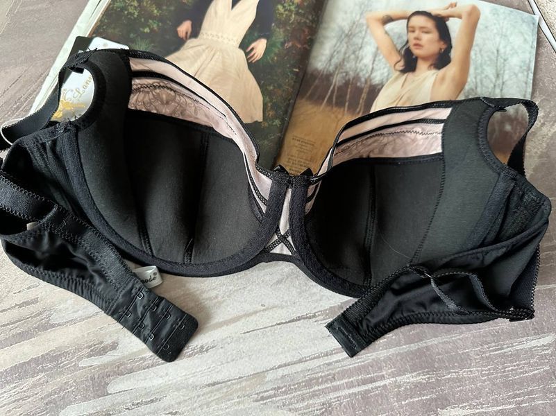 Бюстгальтер м'який Lanny Mode чорно-бежевий 80F 2526 фото