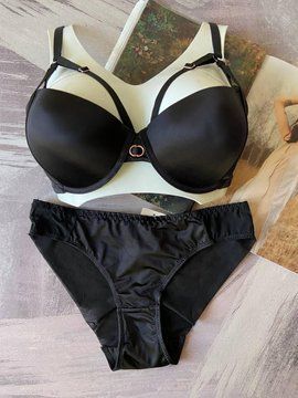 Женское нижнее белье комплект Weiyesi push-up черный 75C 2946 фото