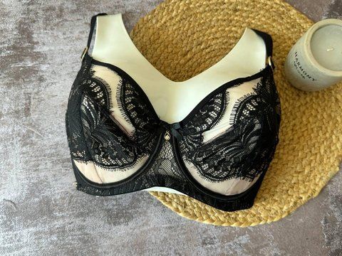 Бюстгальтер Lanny Mode мереживний без поролону на кісточках чорний 90G 2137 фото