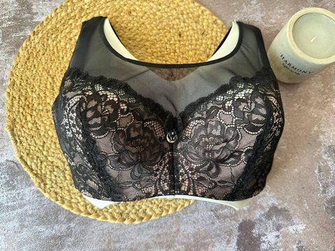 Бюстгальтер напівпоролон Lanny Mode чорно-бежевий 90C 2113 фото