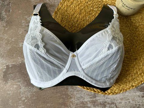 Жіночий бюстгальтер Lanny Mode D &mdash; без поролону, мереживо + сітка білий 90D 2639-D фото