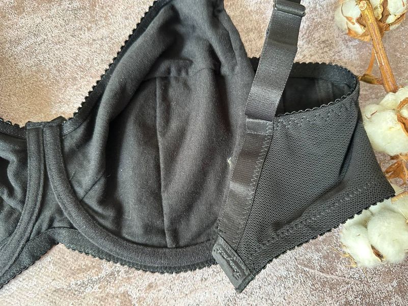 Бюстгальтер для грудей великих розмірів чорний 85G 2147 фото